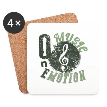 One music one emotion - Dessous de verre (lot de 4) - blanc - Devant