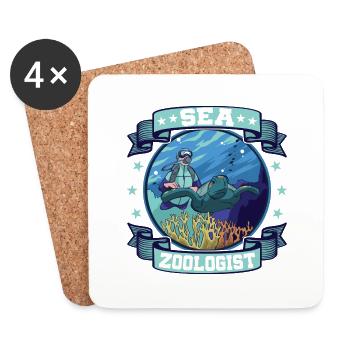 Sea Zoologist Scientist Marine Biology - Coasters (set of 4) - white - Front