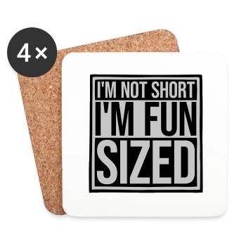 Not short fun sized - Coasters (set of 4) - white - Front