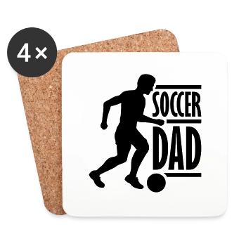 Cool Soccer Dad Logo - Untersetzer (4er-Set) - Weiß - Vorne
