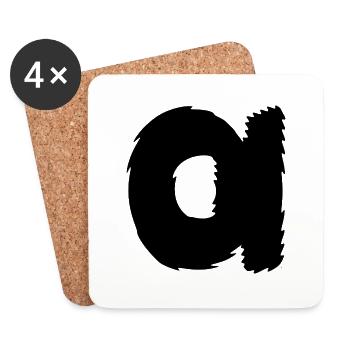 Alpha | Symbol | griechisches Alphabet - Untersetzer (4er-Set) - Weiß - Vorne