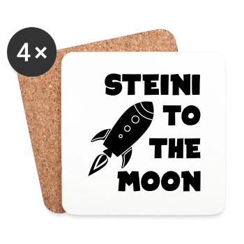 Steinhoff to the Moon - Untersetzer (4er-Set) - Weiß - Vorne