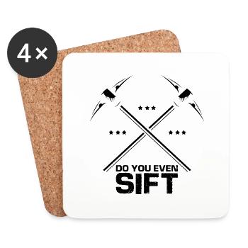 Gold Digger Gold Panning Gold Mining Designs - Coasters (set of 4) - white - Front