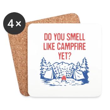 Do You Smell Like Campfire Yet Camping Wildlife - Untersetzer (4er-Set) - Weiß - Vorne