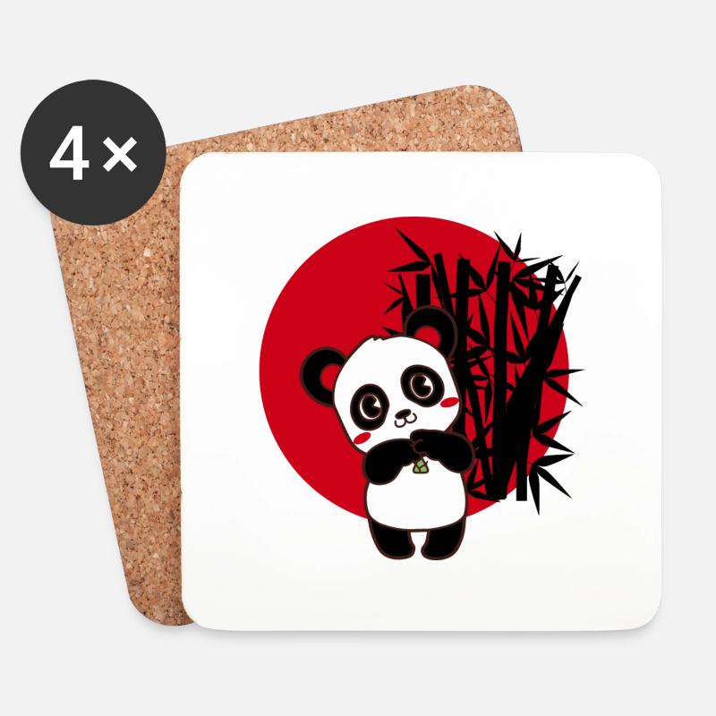 Panda - Coasters (set of 4) - white