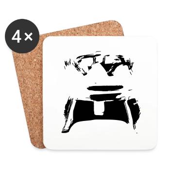 Crown king queen birthday symbol drawn vector - Coasters (set of 4) - white - Front