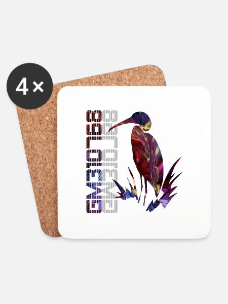 GM310768 Heron2 - Coasters (set of 4) - white