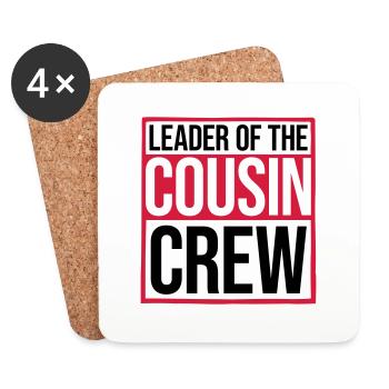 Leader Cousin Crew Team - Coasters (set of 4) - white - Front