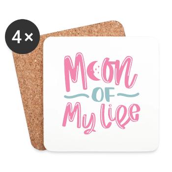 Moon of My Life - Untersetzer (4er-Set) - Weiß - Vorne