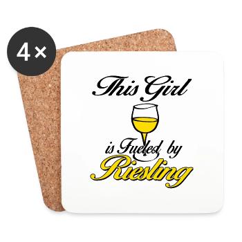 dieses Mädchen Riesling - Untersetzer (4er-Set) - Weiß - Vorne