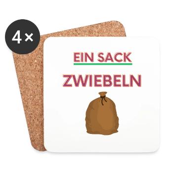 Ein Sack Zwiebeln - Untersetzer (4er-Set) - Weiß - Vorne
