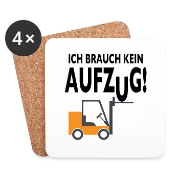 Staplerfahrer Lagerist Gabelstaplerfahrer Stapler - Untersetzer (4er-Set) - Weiß - Vorne