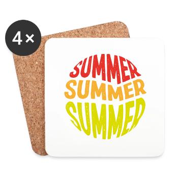 Summer - Dessous de verre (lot de 4) - blanc - Devant
