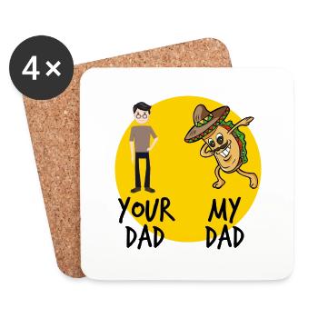 YOUR DAD MY DAD - Coasters (set of 4) - white - Front