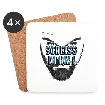 scheiss da nix bayrisch dialekt - Untersetzer (4er-Set) - Weiß - Vorne