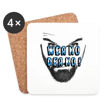 wea ko dea ko bayrisch dialekt - Untersetzer (4er-Set) - Weiß - Vorne