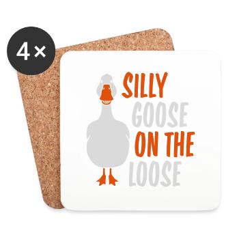 goose on the loose - Untersetzer (4er-Set) - Weiß - Vorne