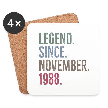 Légende depuis novembre 1988 - Dessous de verre (lot de 4) - blanc - Devant