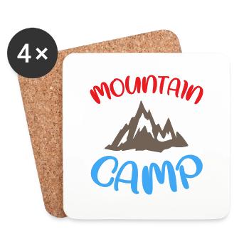 Mountain Camp - Camping Life - Coasters (set of 4) - white - Front
