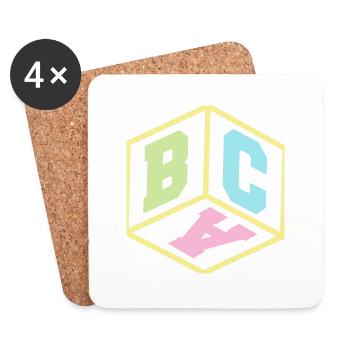 BabyBlock - Coasters (set of 4) - white - Front
