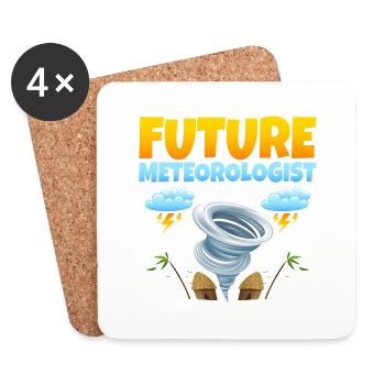 Future Meteorologist Meteorology Weather - Coasters (set of 4) - white - Front