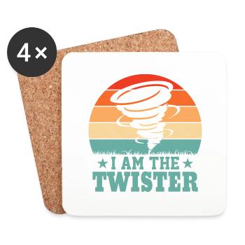 I Am The Twister Meteorologist Meteorology - Untersetzer (4er-Set) - Weiß - Vorne