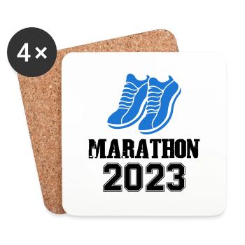 Marathon 2023 - Coasters (set of 4) - white - Front