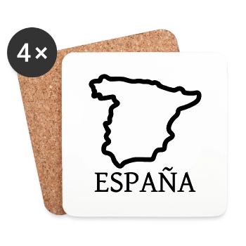 Espana - Dessous de verre (lot de 4) - blanc - Devant