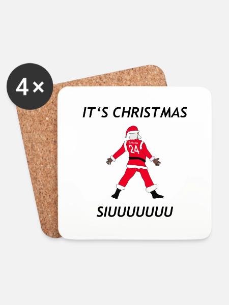 IT’ CHRISTMAS SIUUUUU - Untersetzer (4er-Set) - Weiß