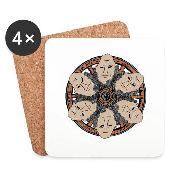 Wheel of Fortune - Coasters (set of 4) - white - Front