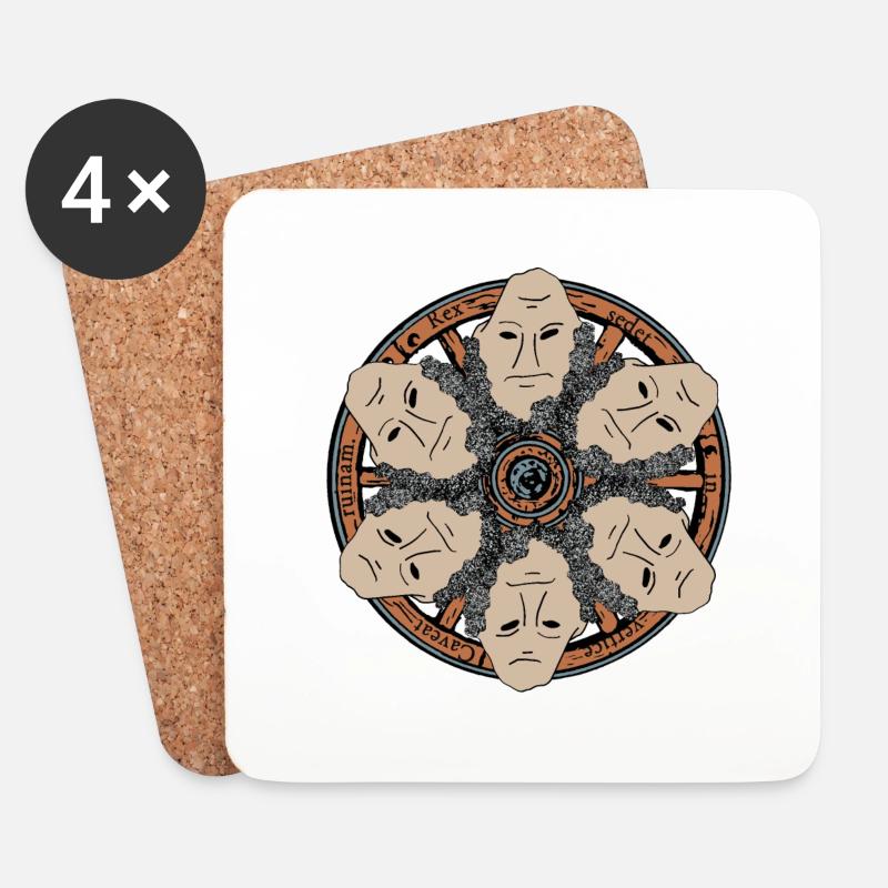 Wheel of Fortune - Untersetzer (4er-Set) - Weiß