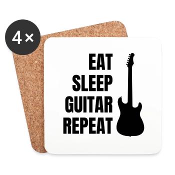 Guitarist Music Band Guitarist Guitar Musician - Coasters (set of 4) - white - Front
