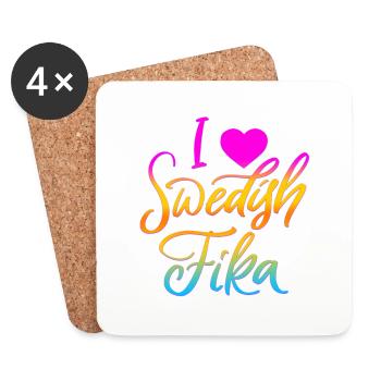 Sweden Sweden Viking Norden Scandinavia fika - Coasters (set of 4) - white - Front