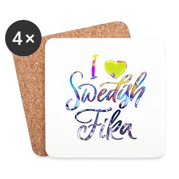 Sweden Sweden Viking Norden Scandinavia fika - Coasters (set of 4) - white - Front