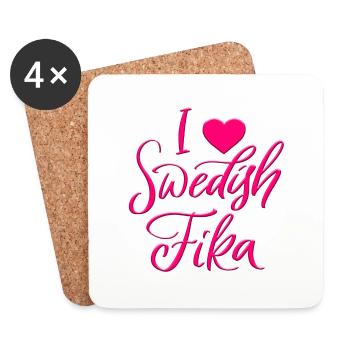 Sweden Sweden Viking Norden Scandinavia fika - Coasters (set of 4) - white - Front