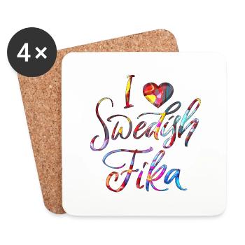 Sweden Sweden Viking Norden Scandinavia fika - Coasters (set of 4) - white - Front