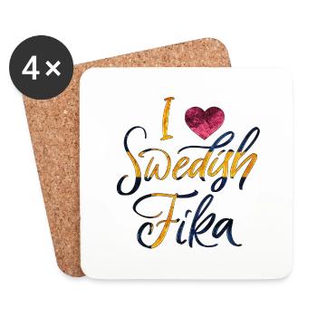 Schweden Schweden Viking Norden Skandinavien fika - Untersetzer (4er-Set) - Weiß - Vorne