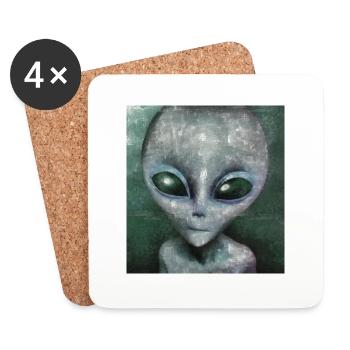 Alien - Coasters (set of 4) - white - Front