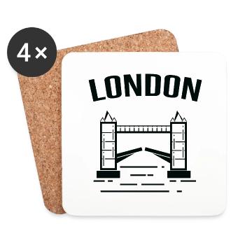 London - Coasters (set of 4) - white - Front