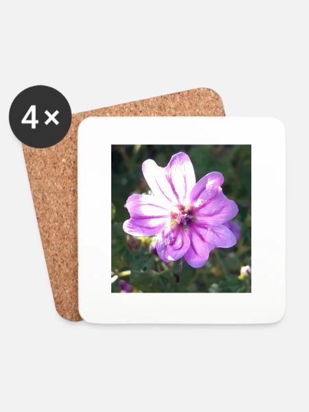 Zena Purple - Coasters (set of 4) - white