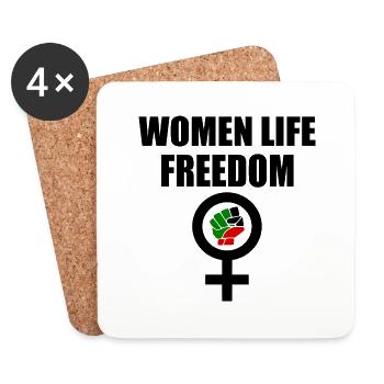 Women life freedom - Untersetzer (4er-Set) - Weiß - Vorne