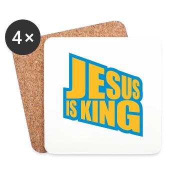 jesus is king quote - Coasters (set of 4) - white - Front