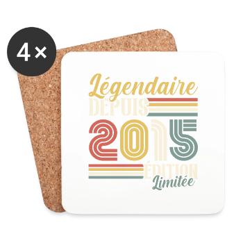 Légendaire Depuis 2015 - Dessous de verre (lot de 4) - blanc - Devant