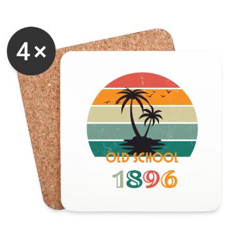 Old School Beach - Untersetzer (4er-Set) - Weiß - Vorne