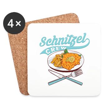 Schnitzel Crew - Untersetzer (4er-Set) - Weiß - Vorne