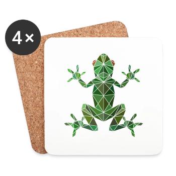 Grenouille - Dessous de verre (lot de 4) - blanc - Devant