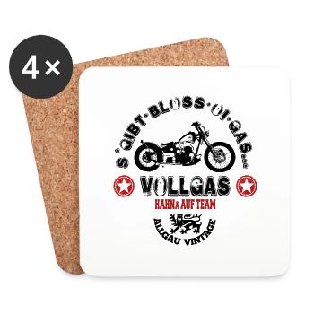 Vollgas - Untersetzer (4er-Set) - Weiß - Vorne