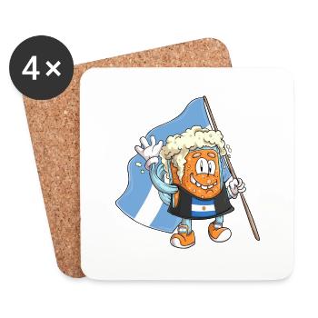 Bier Fan von Argentinien - Untersetzer (4er-Set) - Weiß - Vorne