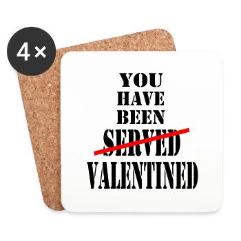 Du wurdest Valentin 2023 (Valentinstag) - Untersetzer (4er-Set) - Weiß - Vorne