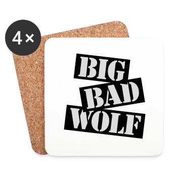 big bad wolf quote - Coasters (set of 4) - white - Front
